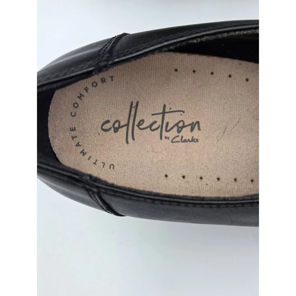 Clarks Collection Leather Booties Emslie Warren Black Wms 8.5 Classic